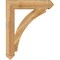 Ekena Millwork Thorton Arts & Crafts Rough Sawn Bracket, Western Red Cedar, 6"W x 34"D x 42"H BKT06X34X42THR03RWR - alternate 2